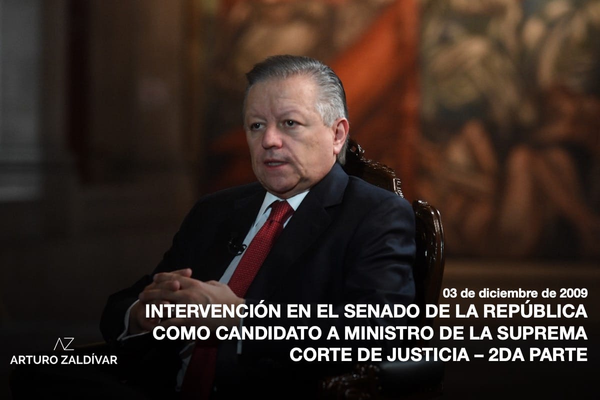 Intervención en el senado de la república como candidato a ministro de la Suprema Corte de Justicia de la Nación 2da