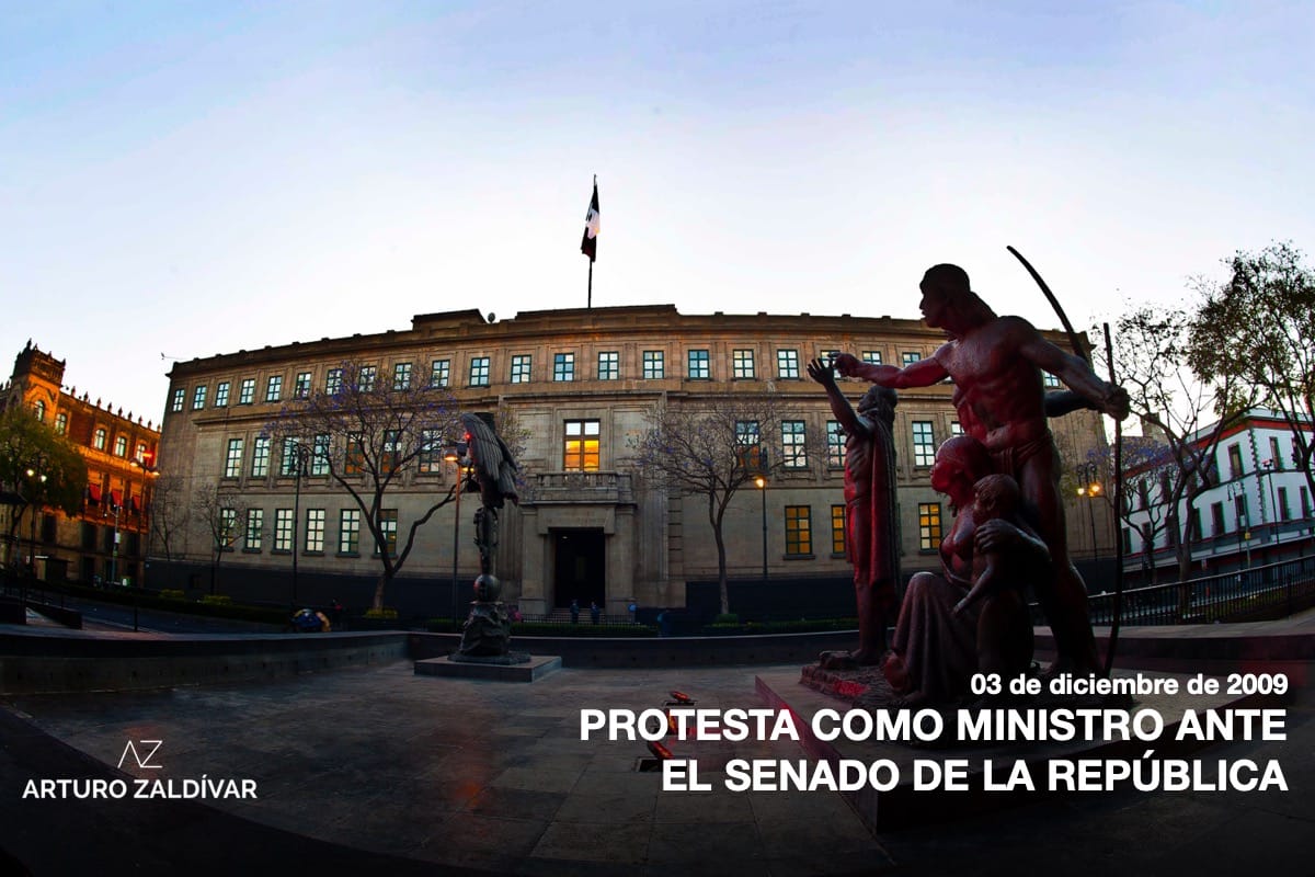Protesta como ministro en el Senado de la República
